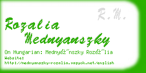 rozalia mednyanszky business card